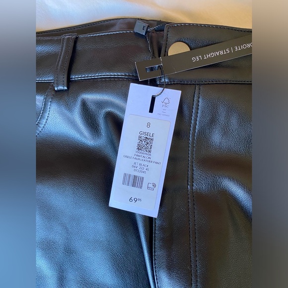 Dynamite Gisele Faux Leather Straight Leg Pants - Picture 2 of 7